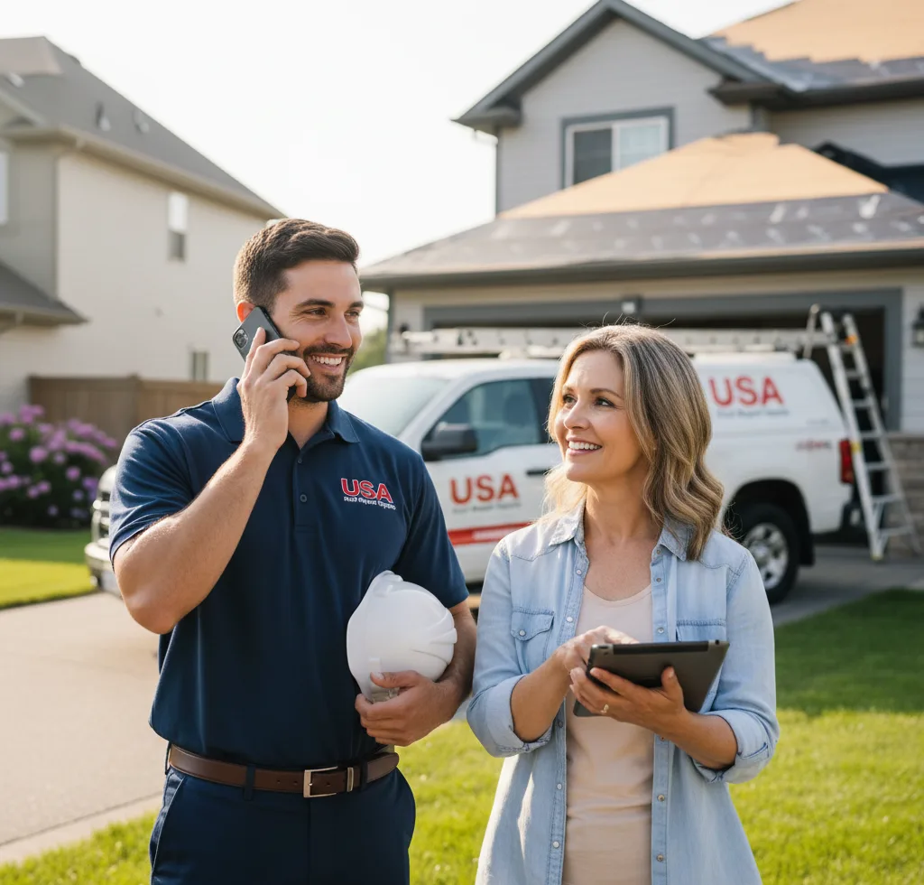 USA Roof Repair Experts customer support in Broadalbin